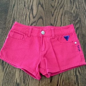 Guess LA pink jean shorts 8/10 w sequin designs